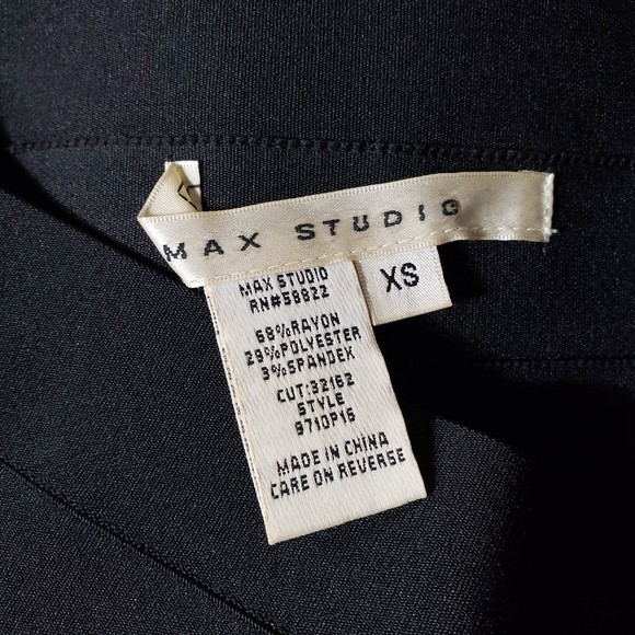 Max Studio Women's size X-Small High-Waisted Stretchy Black Short Skirt - Picture 5 of 5